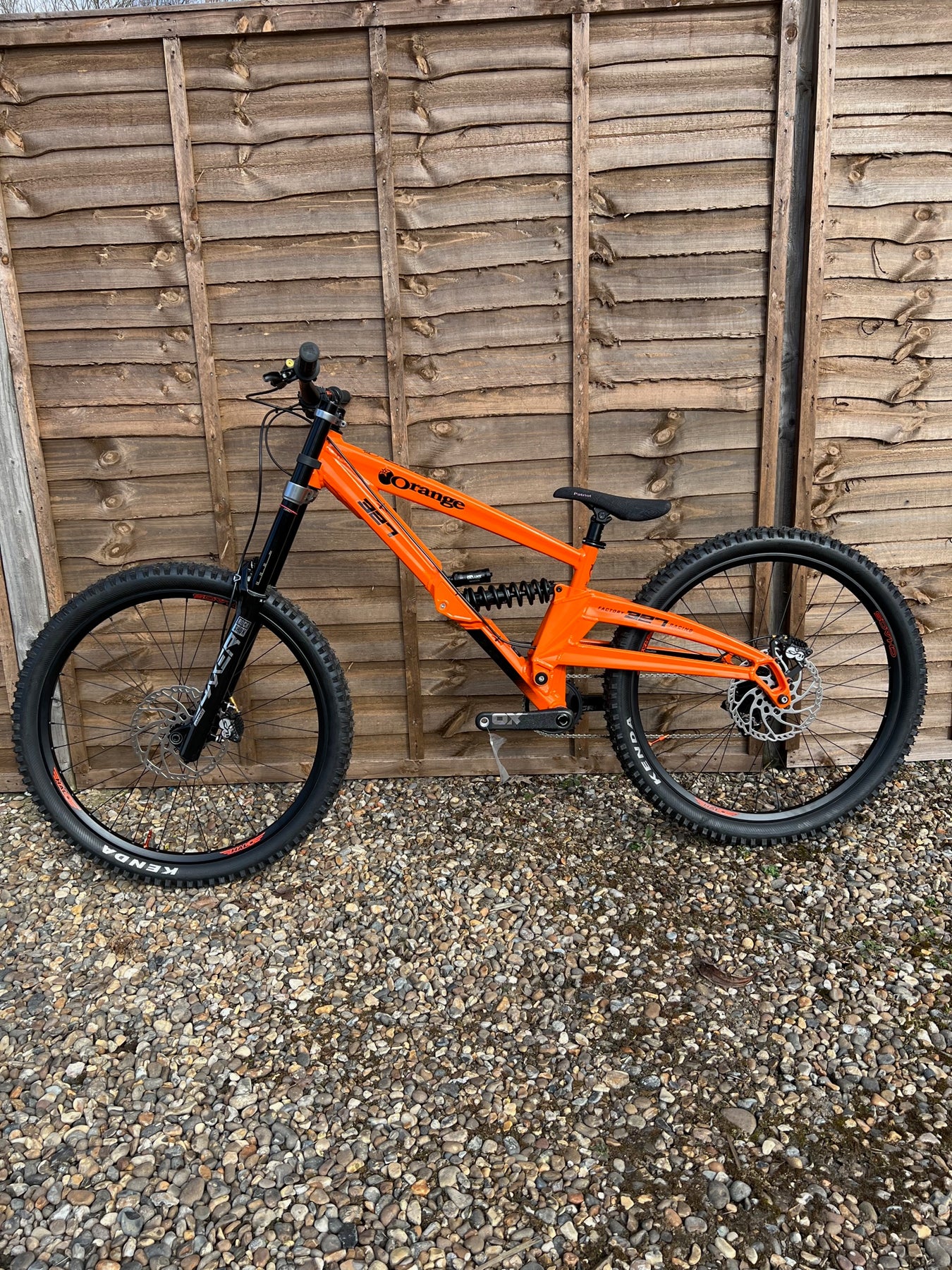 Orange downhill hot sale mountain bike